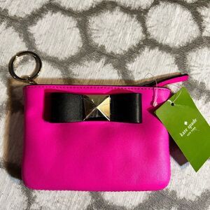 Kate Spade Pink Bow Key chain Wallet/ Lucie Bow